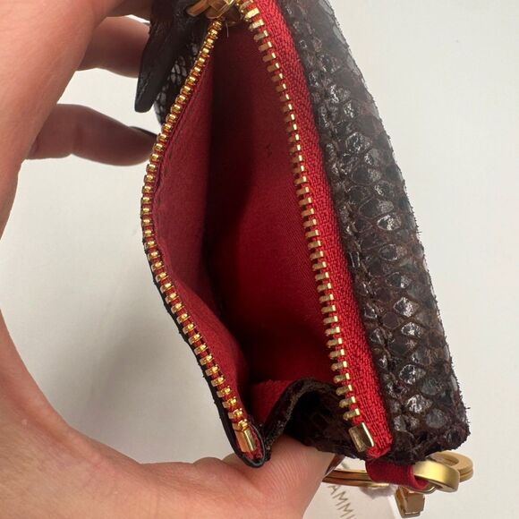 Hammitt Painted Rattle Key Wallet NWT, Brushed Gold Hardware New In Box - Picture 5 of 14